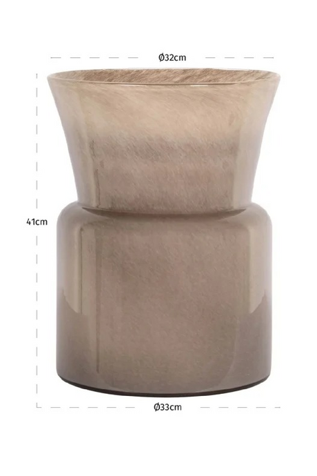 Brown Sculptural Glass Vase | Richmond Interiors Milo | Oroa.com