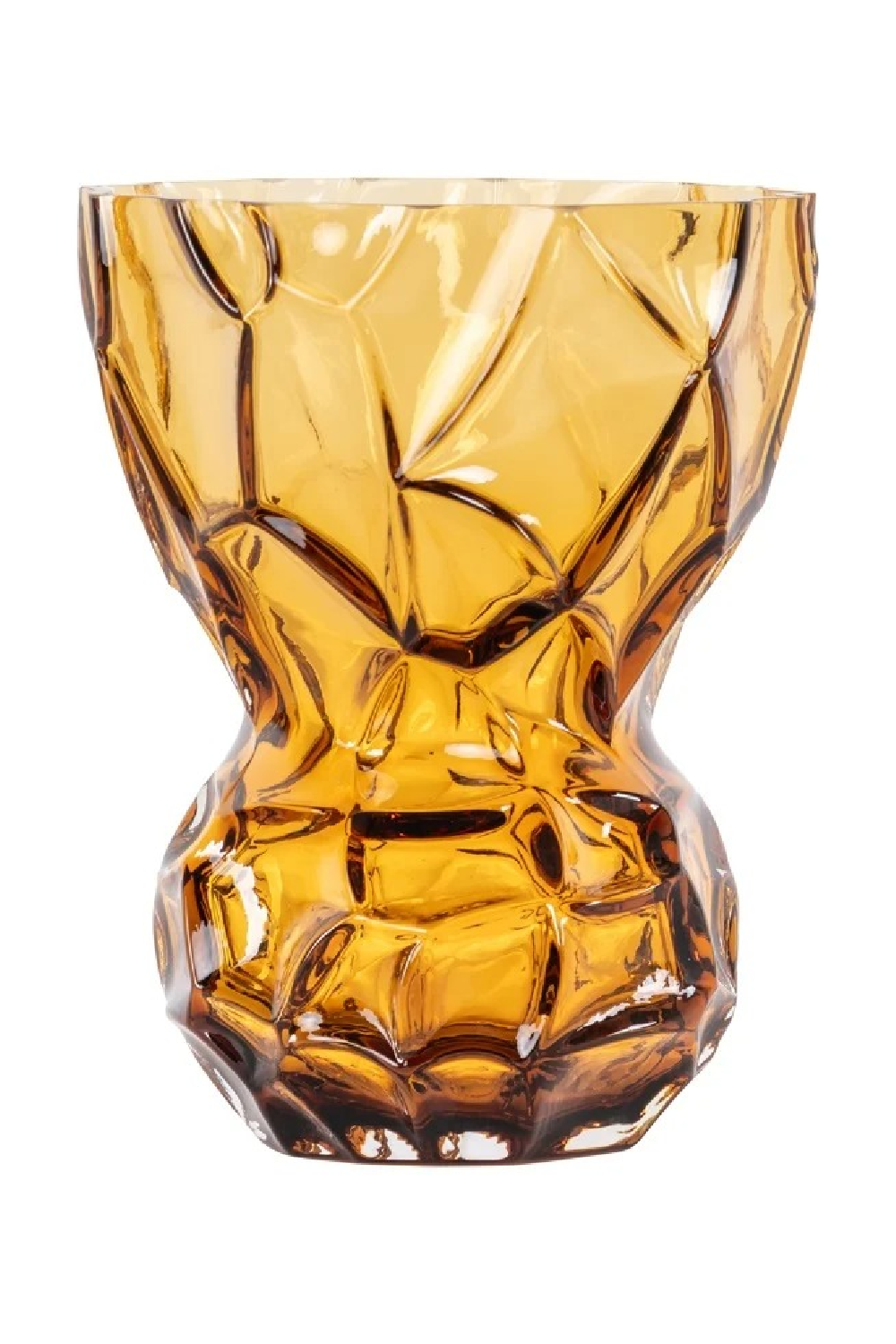 Faceted Amber Glass Vase | Richmond Interiors Mason | Oroa.com