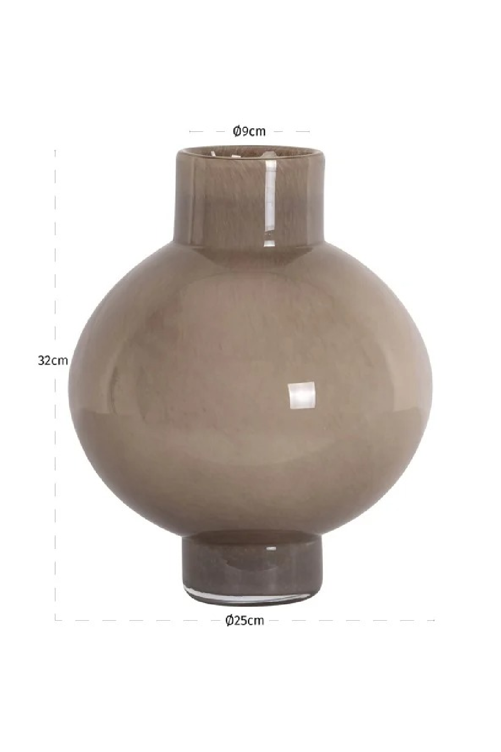 Round Brown Glass Vase | Richmond Interiors Celina | Oroatrade.com