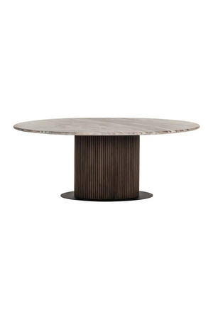 Brown Marble Oval Dining Table | Richmond Interiors Rasford | Oroa.com