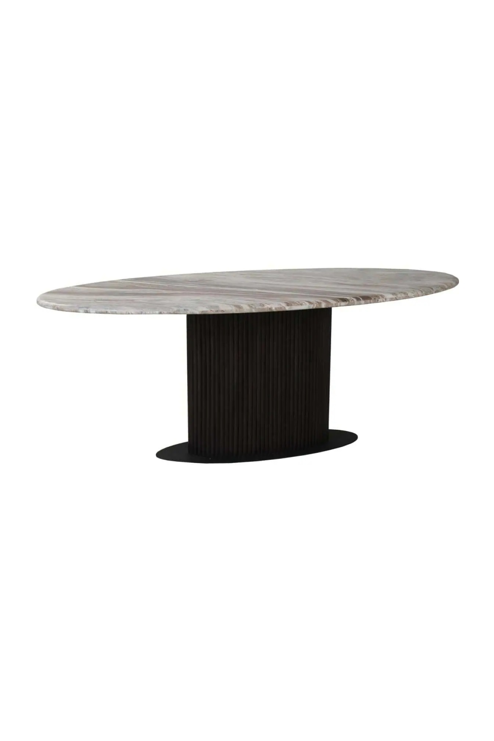 Brown Marble Oval Dining Table | Richmond Interiors Rasford | Oroa.com