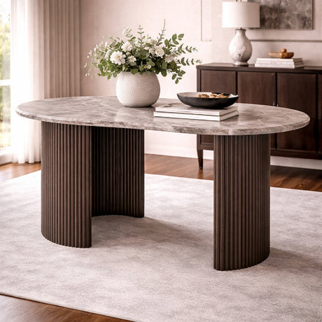   Curved Marble Desk | Oroa.com