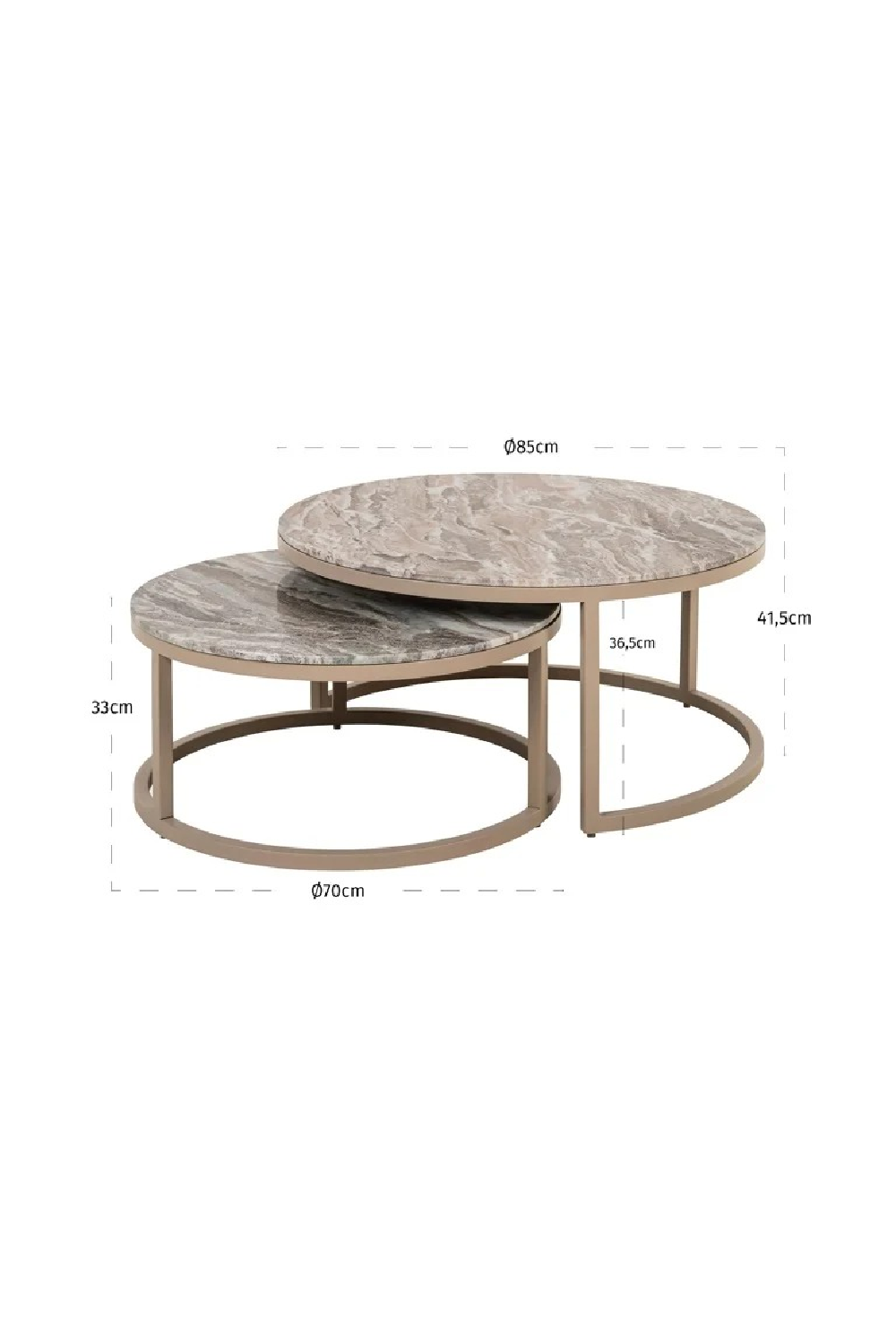Marble Nested Coffee Tables (2) | Richmond Interiors Fairfax | Oroa.com