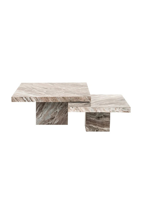 Square Marble Coffee Table Set (2) | Richmond Interiors Rashford | Oroa.com