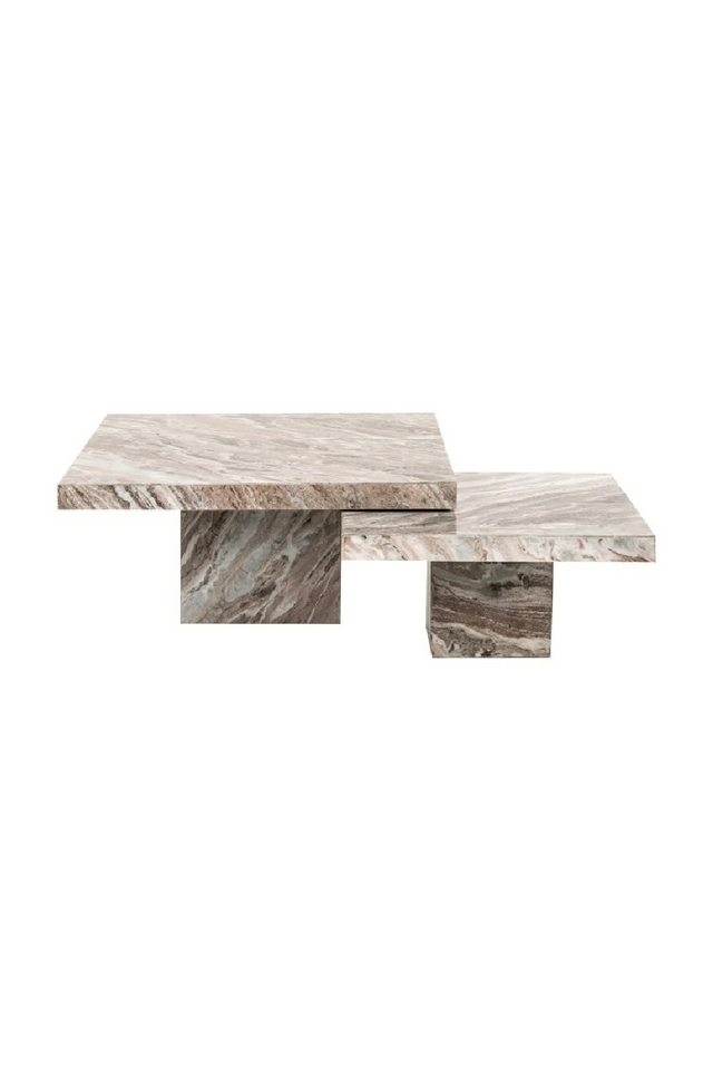 Square Marble Coffee Table Set (2) | Richmond Interiors Rashford | Oroa.com