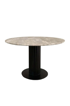Beige Marble Round Dining Table | Richmond Interiors Nyon | Oroa.com