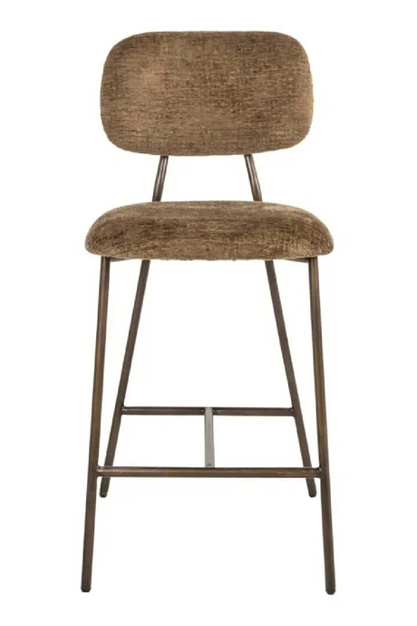 Brown Fabric Counter Stools (2) | Richmond Interiors Xenia | Oroa.com