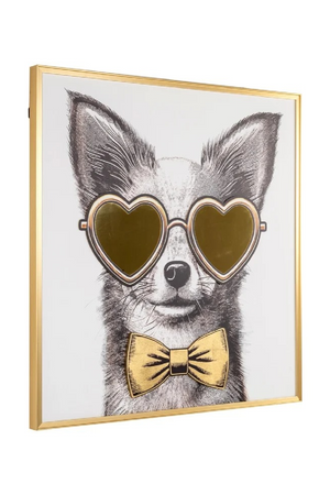 Bespectacled Dog Wall Art | Richmond Interiors Bodhy | Oroa.com