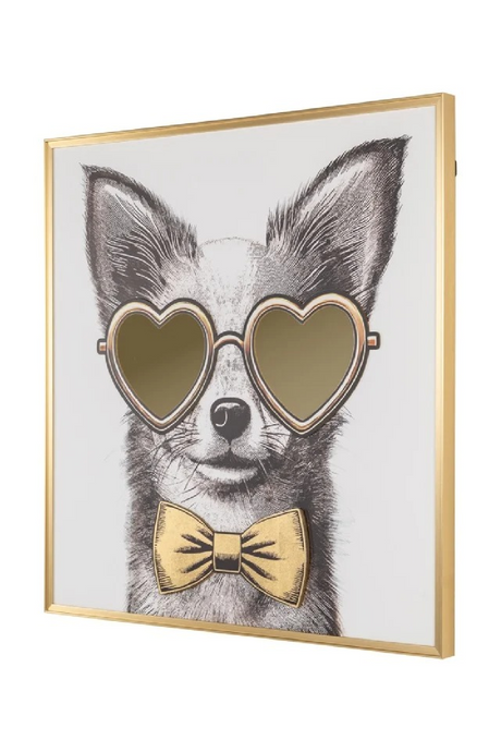 Bespectacled Dog Wall Art | Richmond Interiors Bodhy | Oroa.com