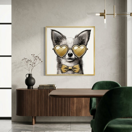   Bespectacled Dog Wall Art | Oroa.com