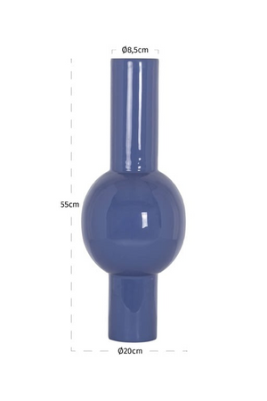 Blue Tubular Enamel Vase | Richmond Interiors Novar | Oroa.com