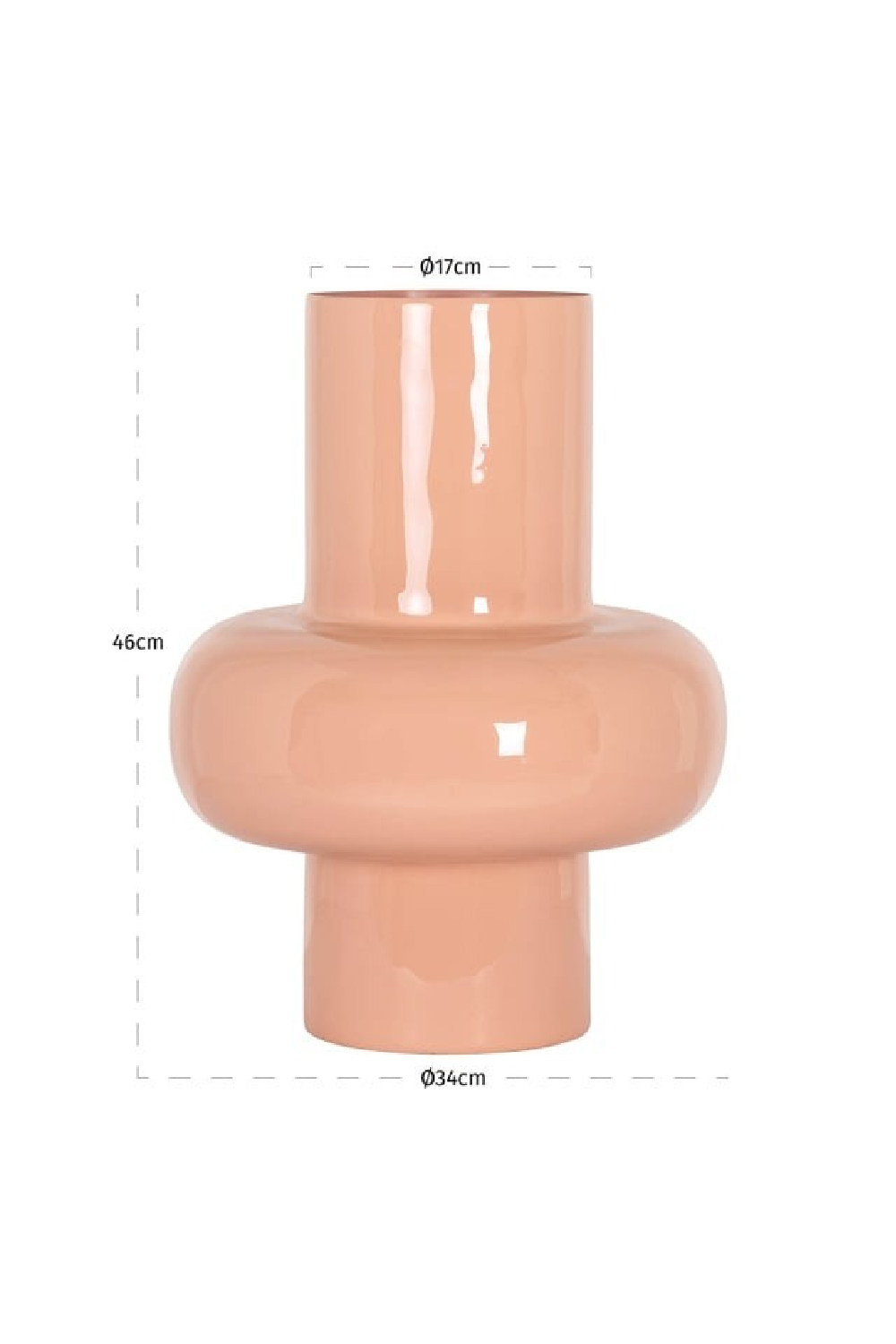 Salmon Pink Vase | Richmond Interiors Alison | Oroa.com