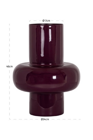 Glossy Burgundy Vase | Richmond Interiors Ashlyn | Oroa.com