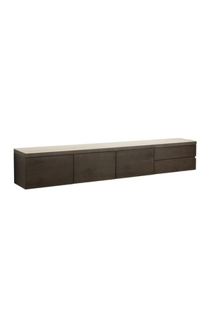 Brown Oak 3-Door TV Cabinet | Richmond Interiors Lachance | Oroa.com