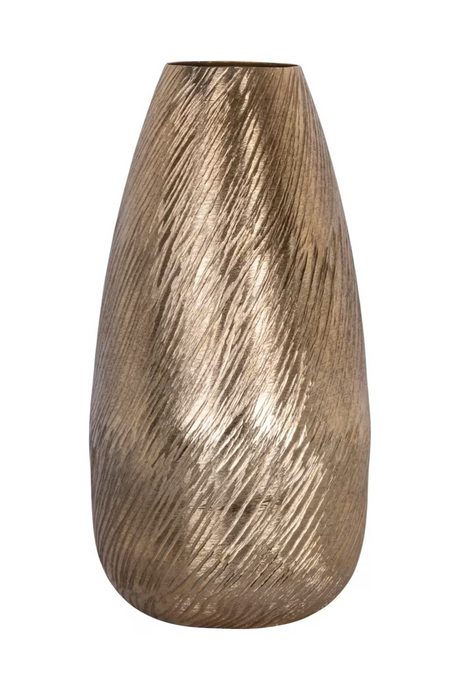 Gold Aluminum Long Vase | Richmond Interiors Riza | Oroa.com