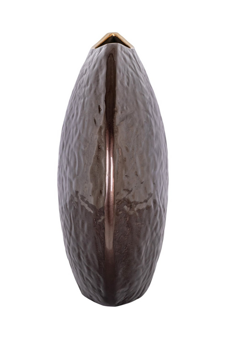 Dark Brown Textured Vase | Richmond Interiors Jony | Oroa.com
