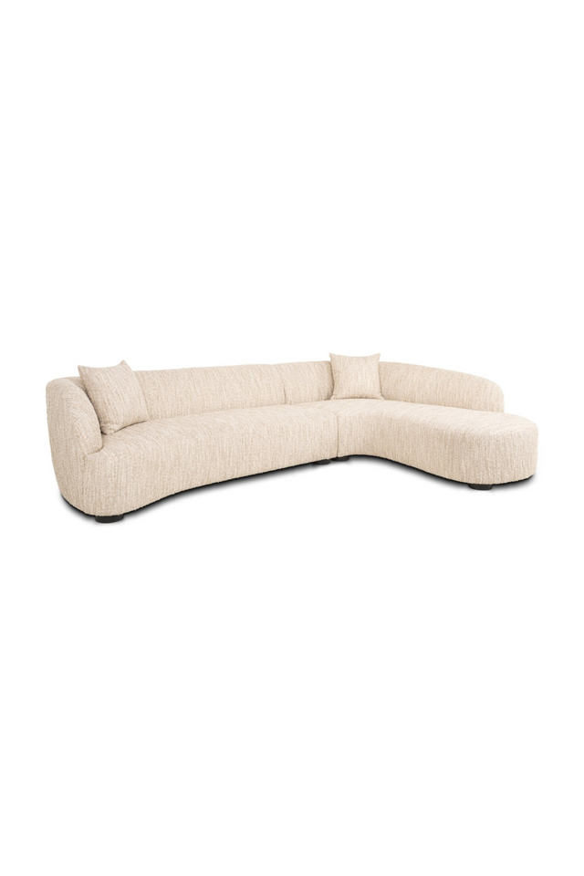 Beige Curved Lounge Sofa | Richmond Interiors Pandora | Oroa.com