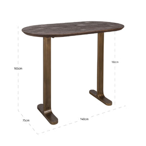   Brown Mango Wood Bar Table | Oroa.com