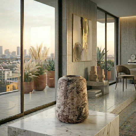  Modern European furniture - Beige Iron Vase - www.oroa.com | Oroa.com