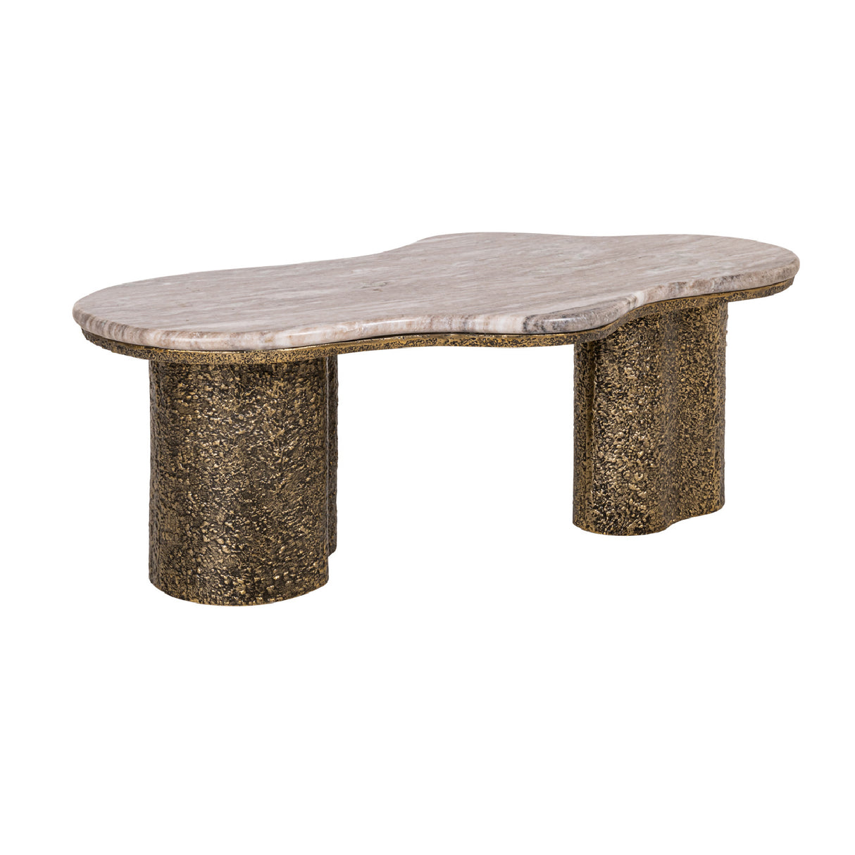 Modern European furniture - Organic-Shaped Marble Coffee Table - www.oroa.com