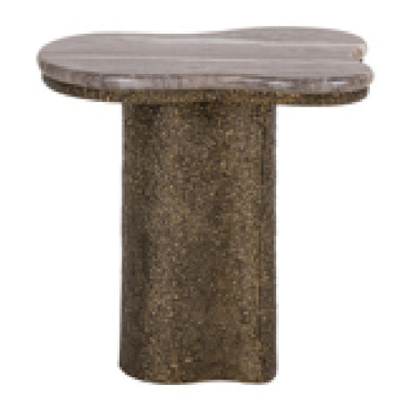 Modern European furniture - Organic-Shaped Marble End Table - www.oroa.com