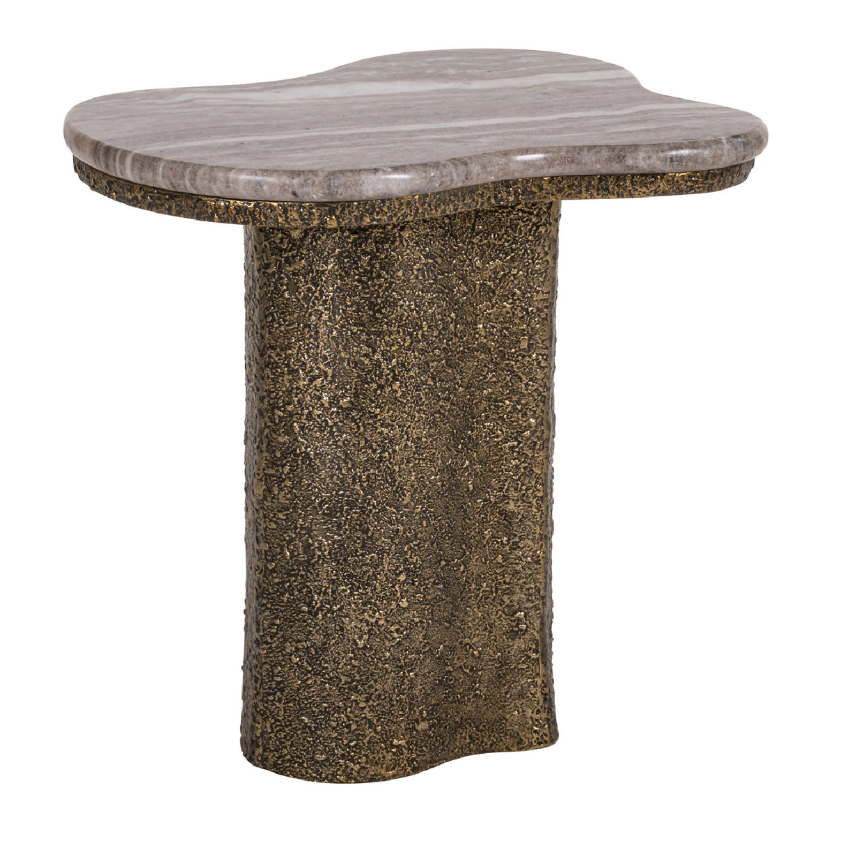 Modern European furniture - Organic-Shaped Marble End Table - www.oroa.com