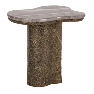Modern European furniture - Organic-Shaped Marble End Table - www.oroa.com