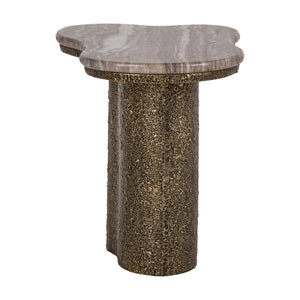 Modern European furniture - Organic-Shaped Marble End Table - www.oroa.com