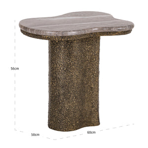 Modern European furniture - Organic-Shaped Marble End Table - www.oroa.com