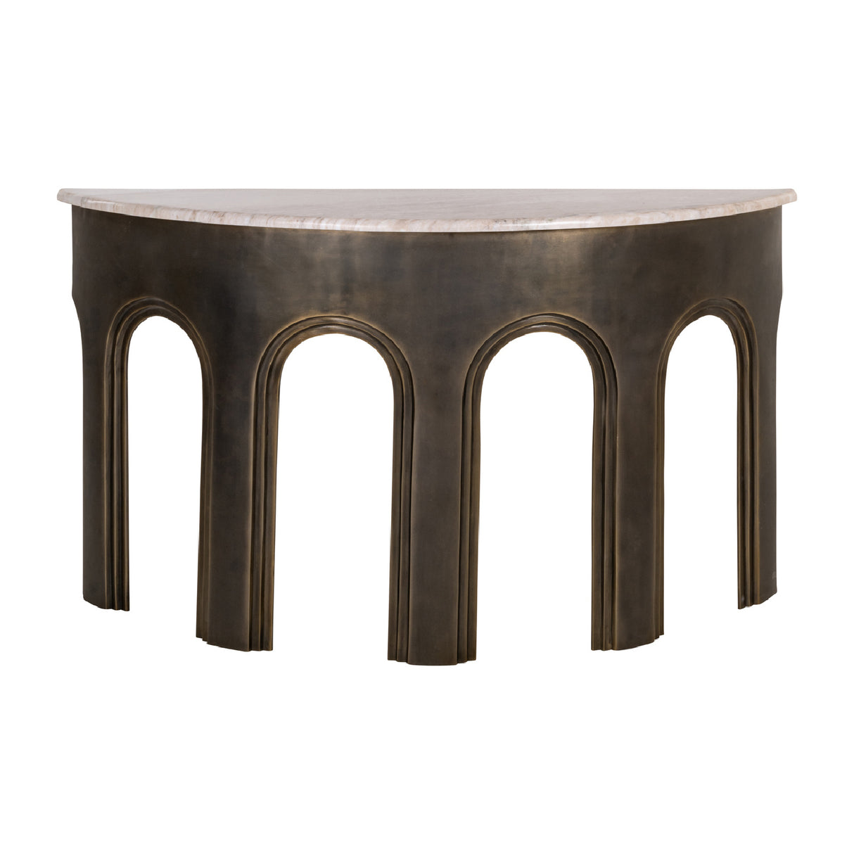   Antique Brass Arched Console Table | Oroa.com