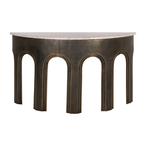   Antique Brass Arched Console Table | Oroa.com