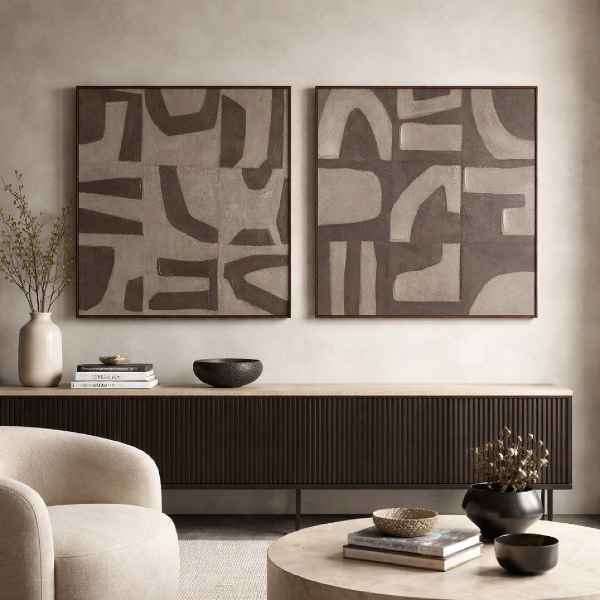  Gray Minimalist Wall Art | Oroa.com