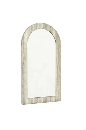 Gray Travertine Arched Mirror | Richmond Interiors Calvo | Oroa.com