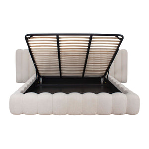 Modern European furniture - Cream Storage King Bed - www.oroa.com