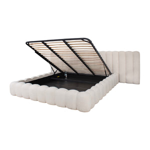 Modern European furniture - Cream Storage King Bed - www.oroa.com