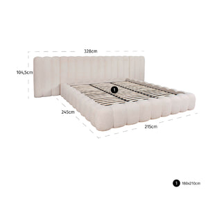 Modern European furniture - Cream Storage King Bed - www.oroa.com
