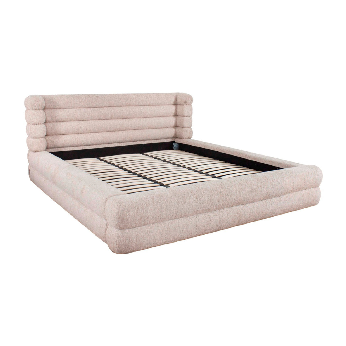 Modern European furniture - Cream Channeled Storage Bed - www.oroa.com
