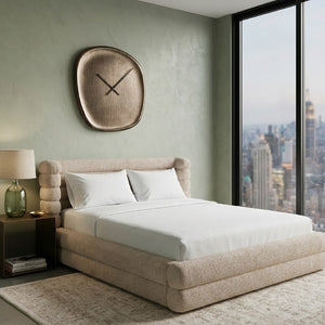 Modern European furniture - Cream Channeled Storage Bed - www.oroa.com