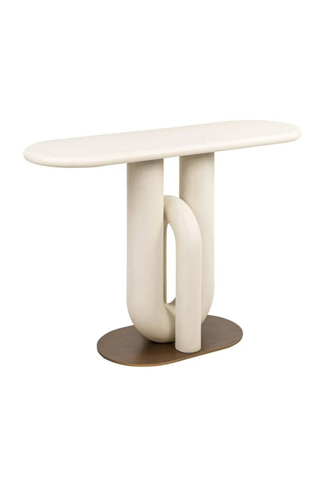 White Metal Modern Console | Richmond Interiors Winslow | Oroa.com