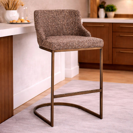   Brown Cantilevered Bar Stool Set (2) | Oroa.com