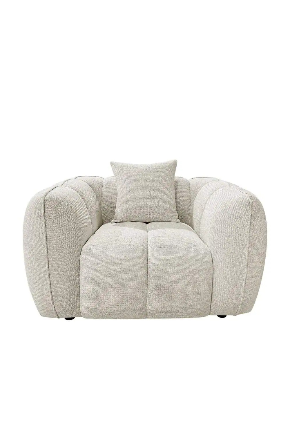 Cream Chunky Lounge Chair | Richmond Interiors Jezebel | Oroa.com