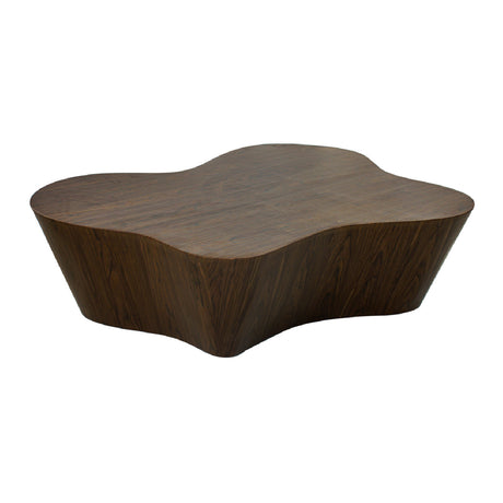 Modern European furniture - Organic-Shaped Walnut Coffee Table - www.oroa.com