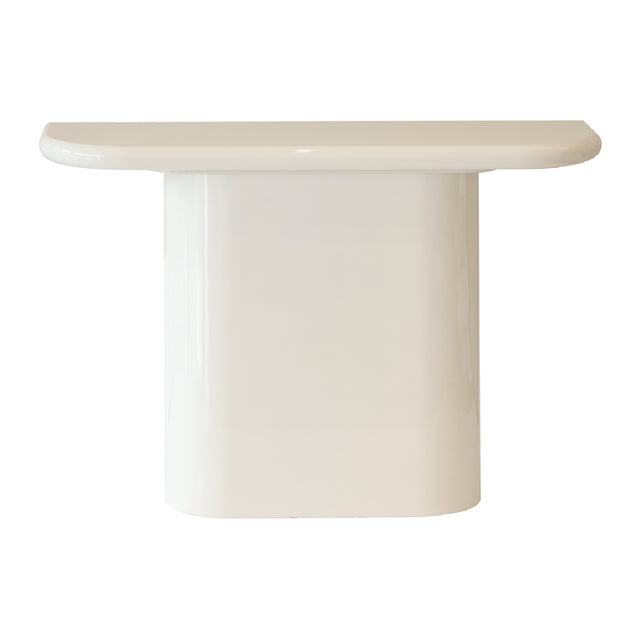 Contract furniture - White Central-Base Console Table - www.oroatrade.com