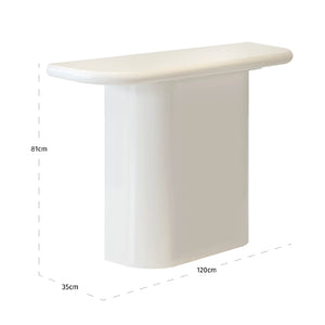 Contract furniture - White Central-Base Console Table - www.oroatrade.com