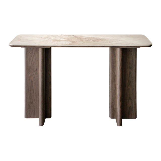 Modern European furniture - Brown Ceramic Console Table - www.oroa.com