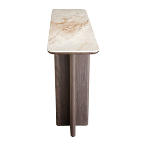 Modern European furniture - Brown Ceramic Console Table - www.oroa.com