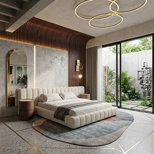 Modern European furniture - Round 2-Drawer Nightstand - www.oroa.com