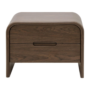   Modern European furniture - Brown Wooden 2-Drawer Nightstand - www.oroa.com | Oroa.com