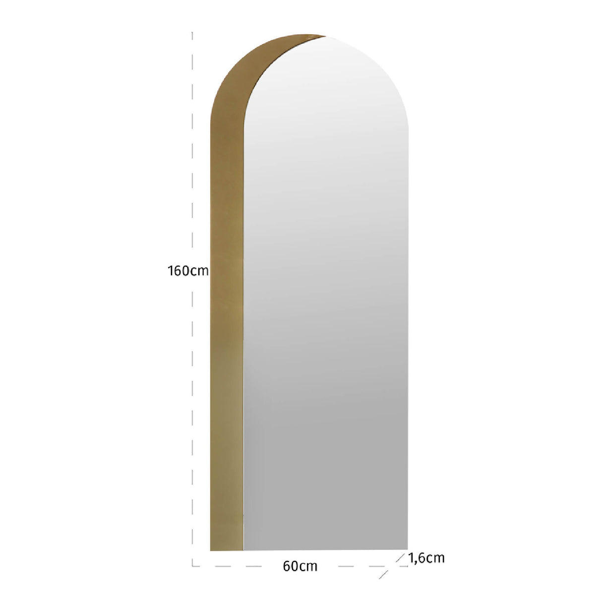 Modern European furniture - Gold Arched Mirror - www.oroa.com