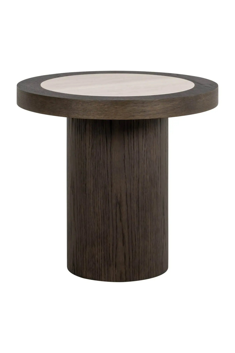 Brown Oak Round End Table | Richmond Interiors Nando | Oroa.com